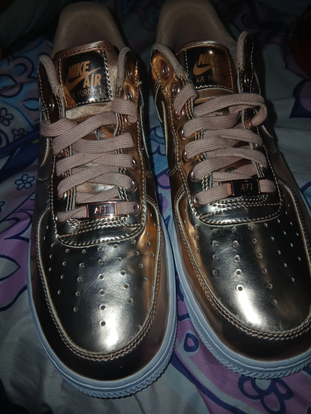 Nike Air Force 1 Rose Gold Sneakers - photo 5