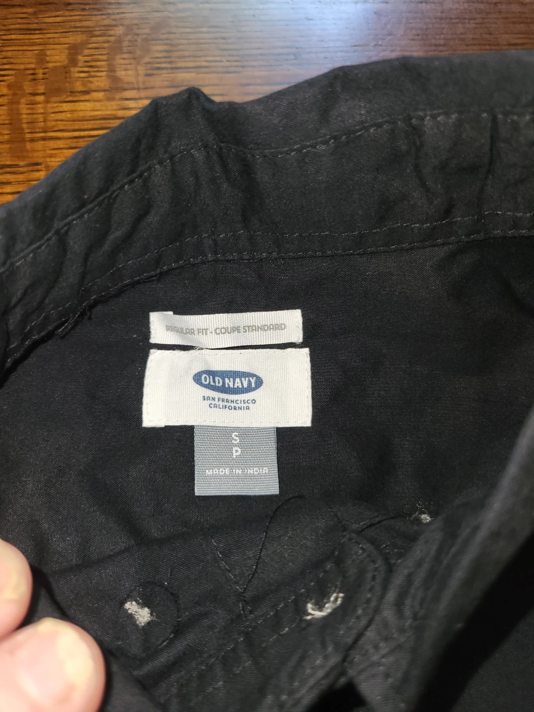 Old Navy Black Button-Up Shirt - Size S/P - photo 2