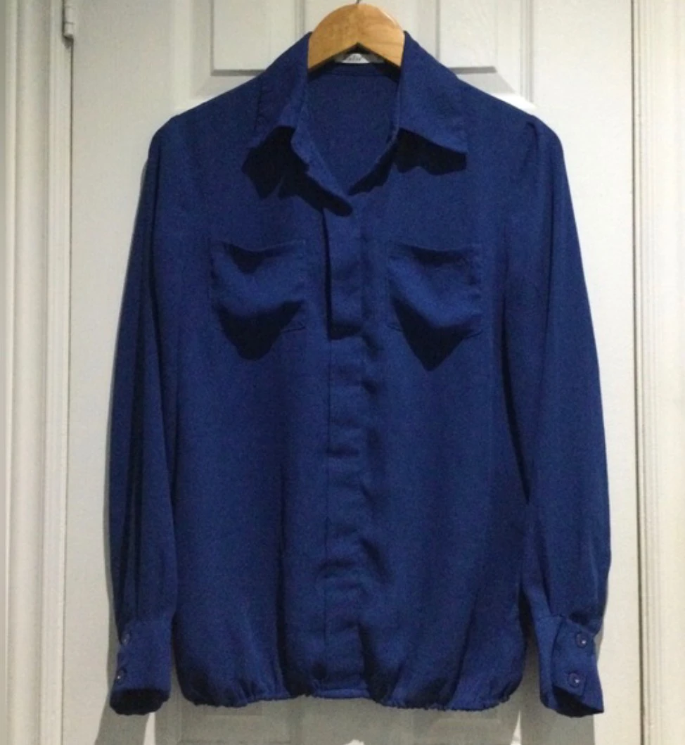 Women's  Blue Chic Summer Rayon Blouse