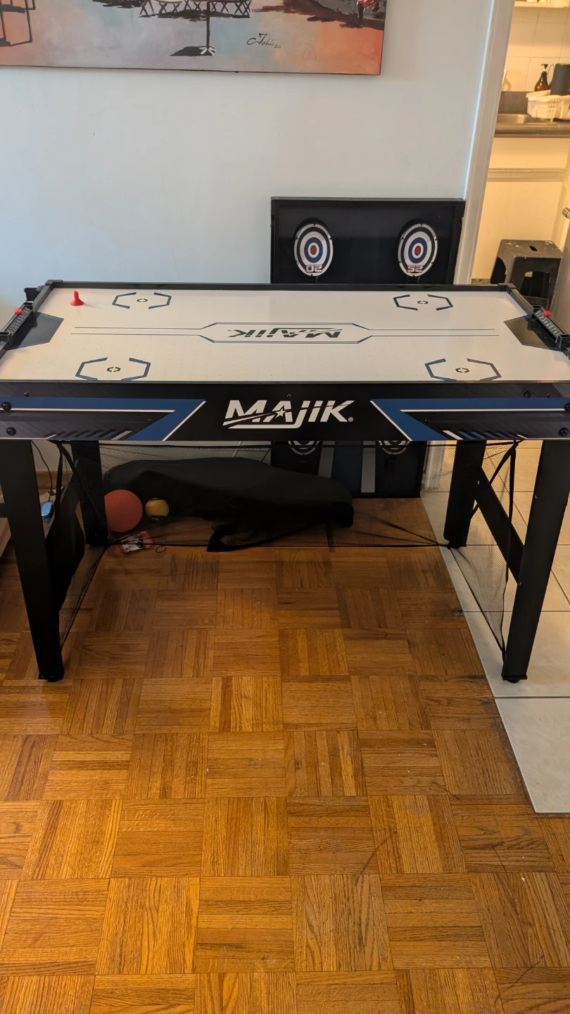 Majik air hockey table 5 in 1 bundle table