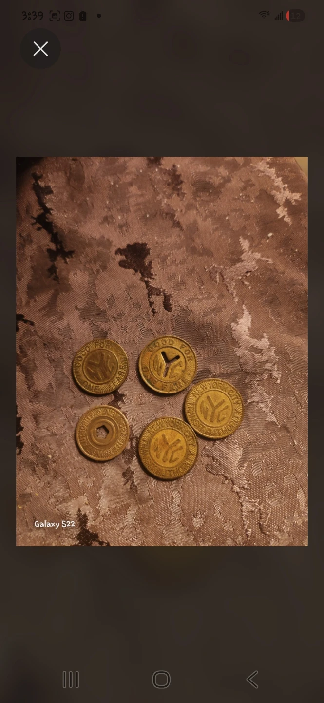 Vintage NYC Subway Tokens - Set of 5 - photo 3