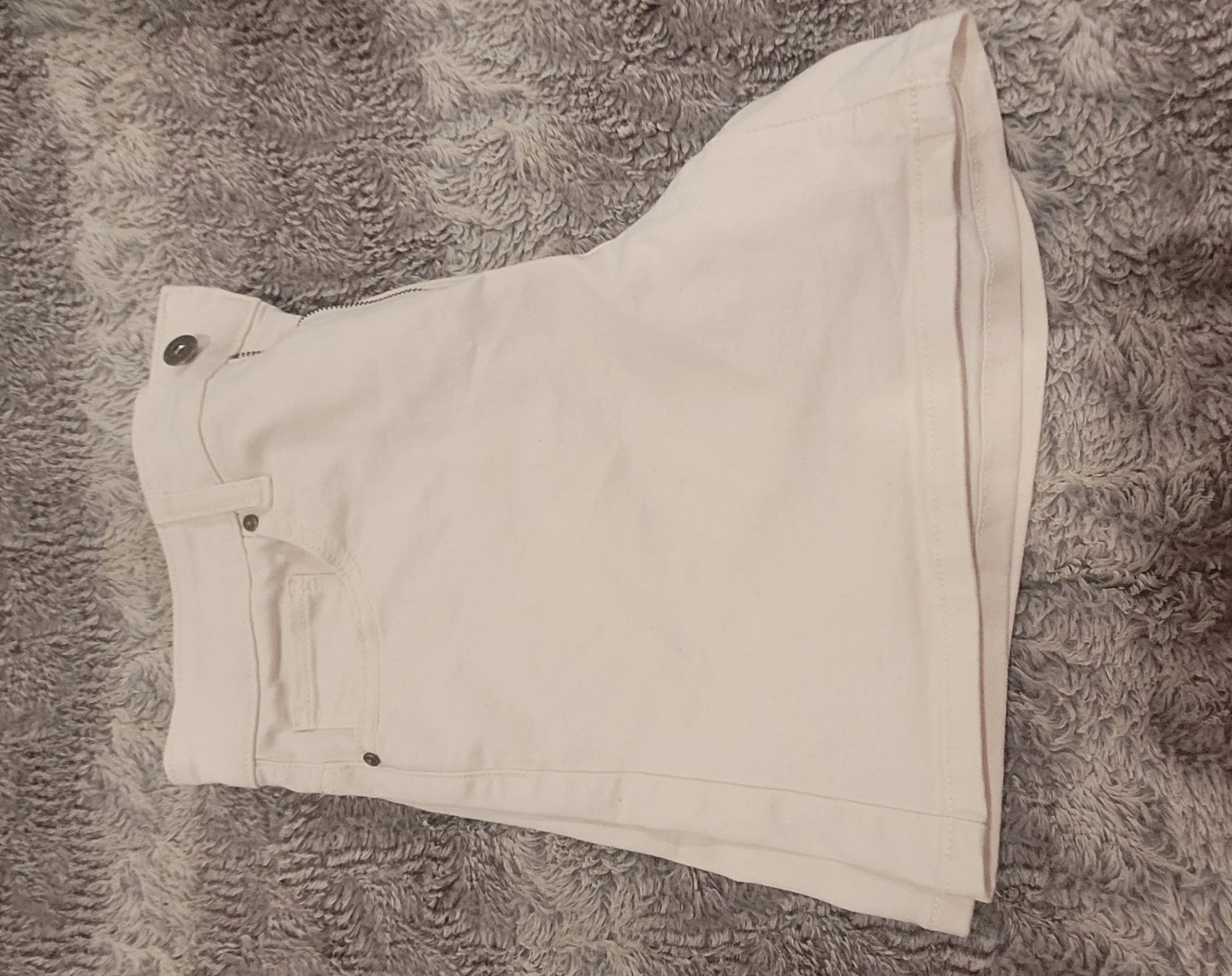 White denim shorts