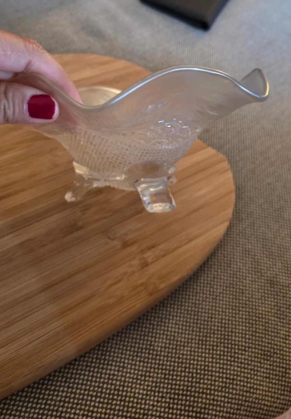 Iridescent Glass Carnival Candy Dish - photo 4
