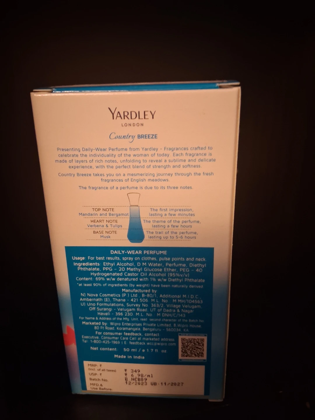 Yardley London Country Breeze Daily-Wear Perfume 50ml - photo 2