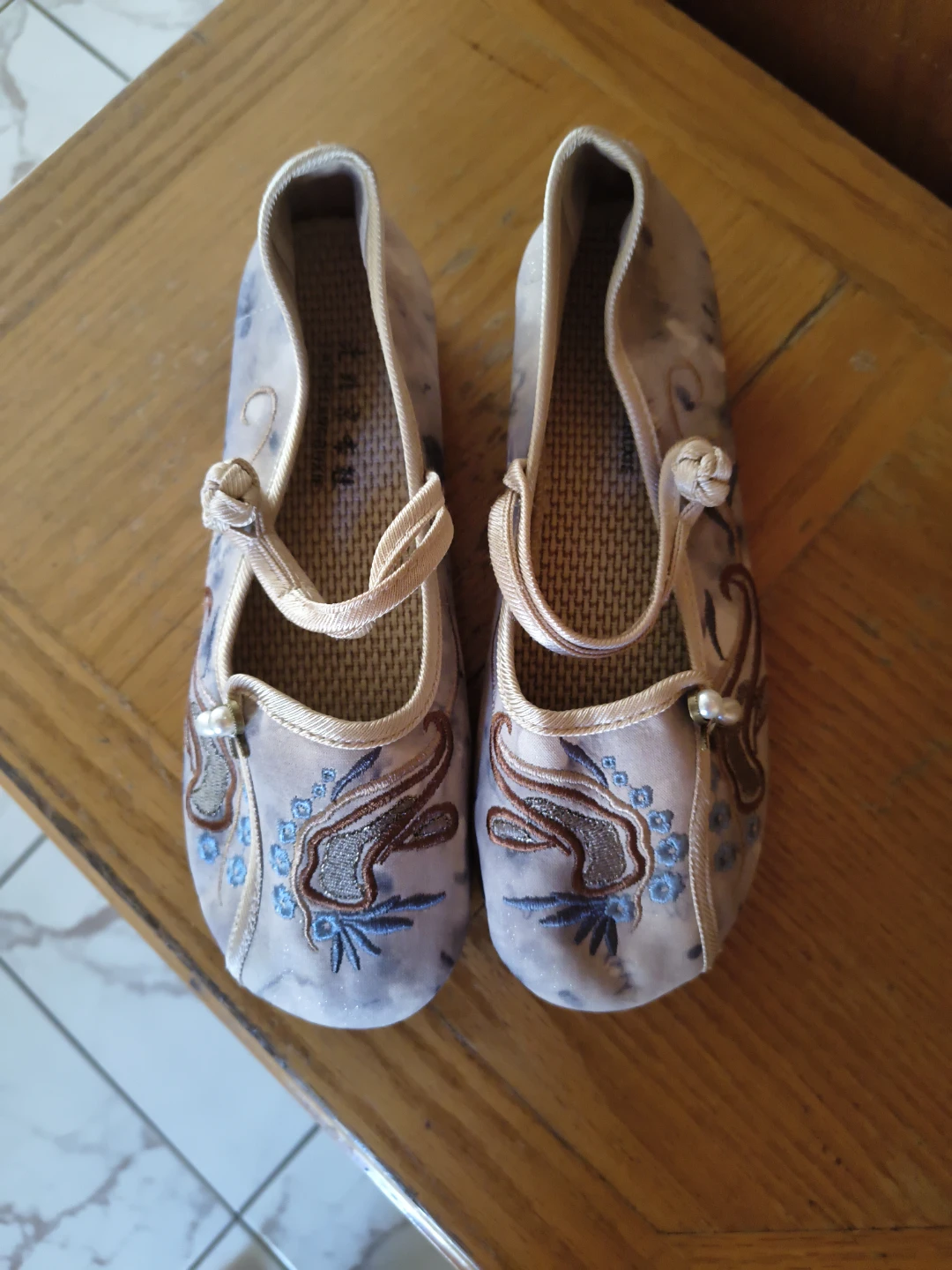 Embroidered Flats - Size 8