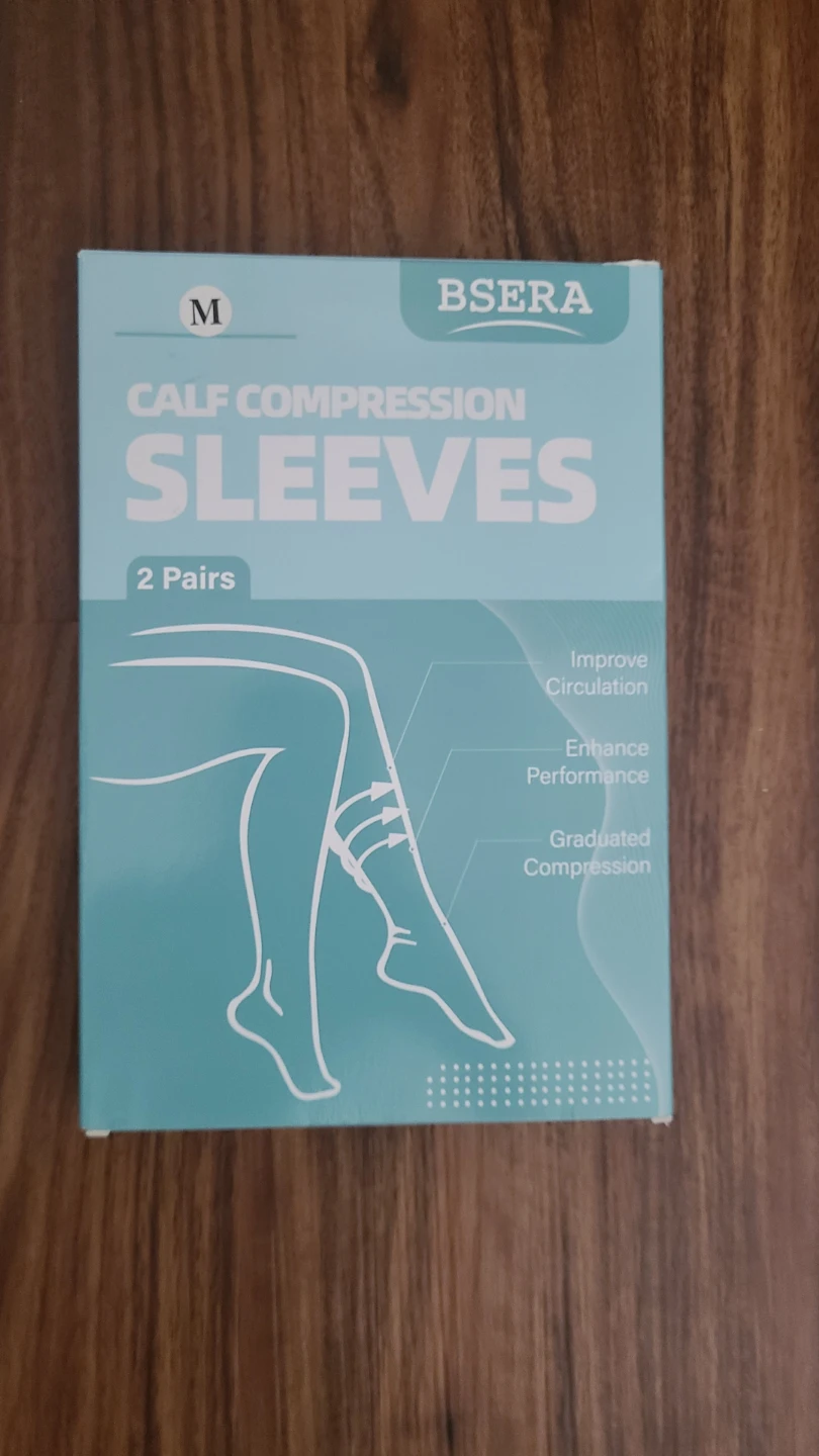 BSERA Calf Compression Sleeves Size M - 2 Pairs