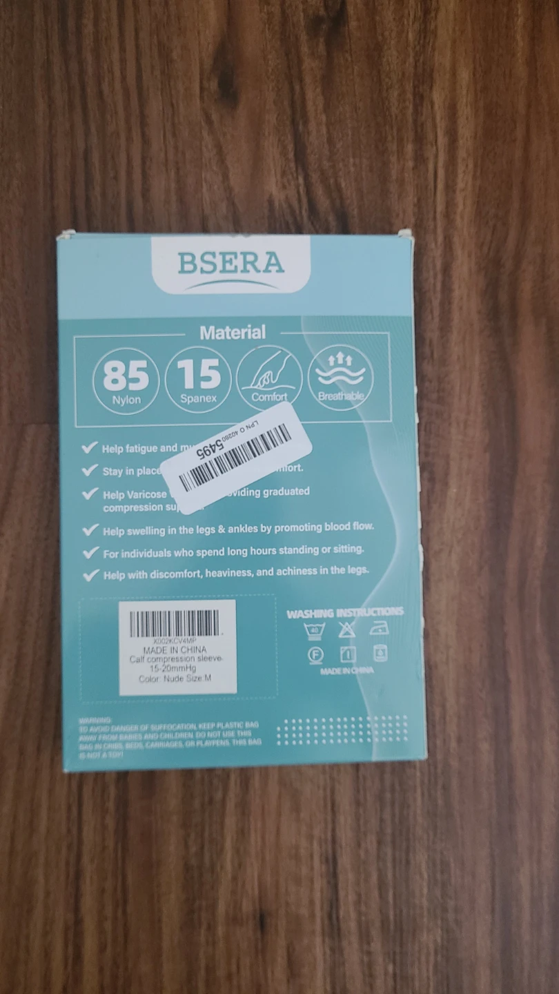 BSERA Calf Compression Sleeves Size M - 2 Pairs - photo 2