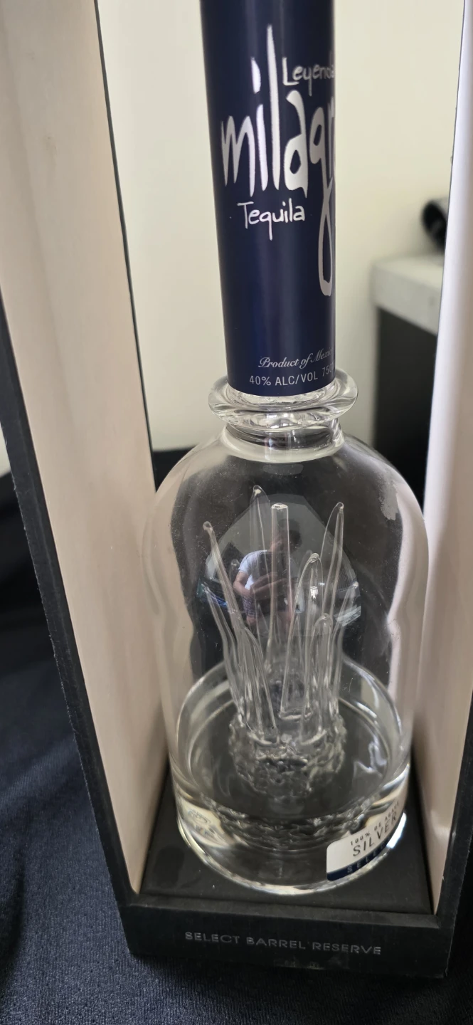 Milagro Select Barrel Reserve Silver Tequila Emty Bottle. - photo 4