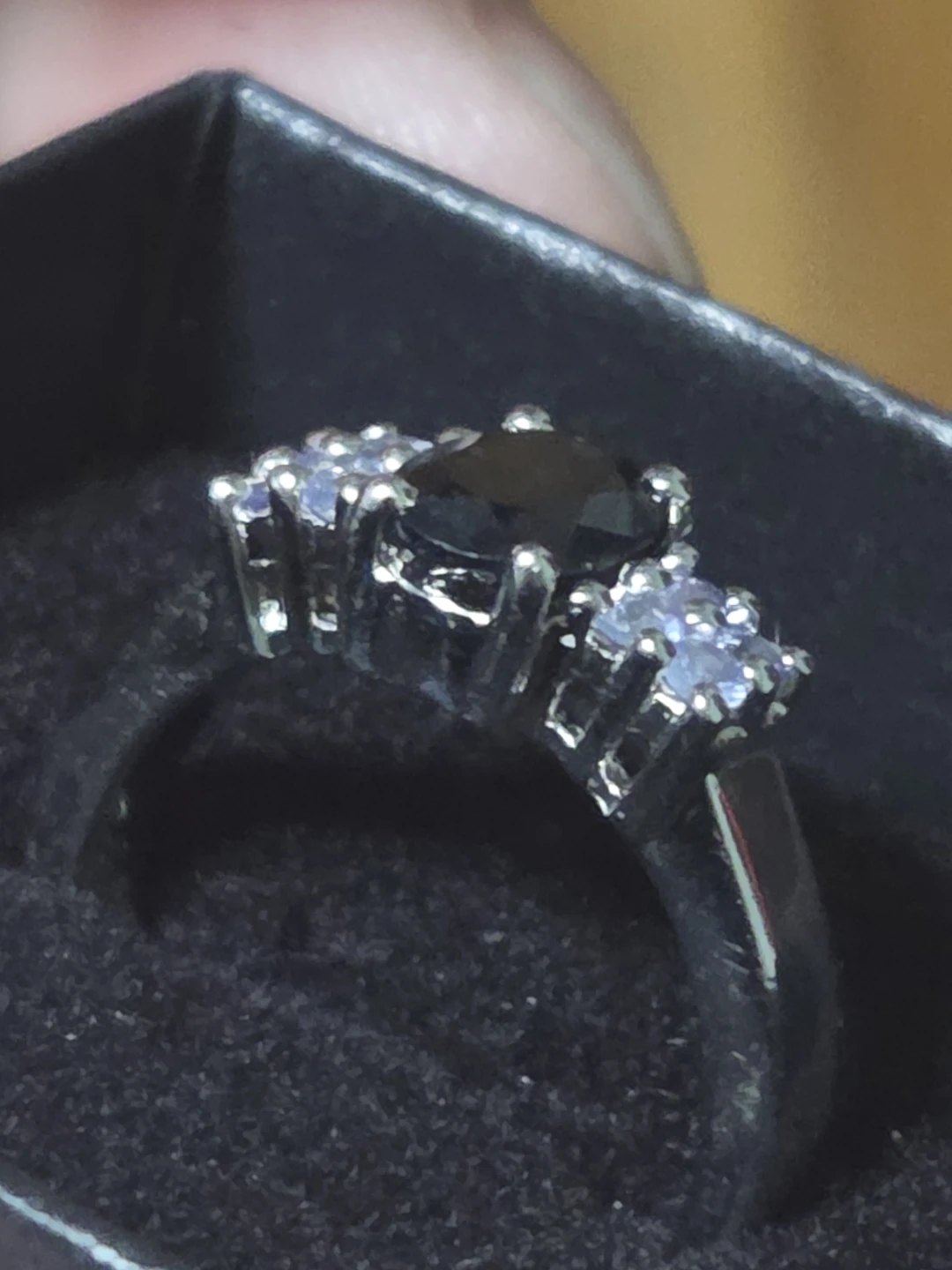 Sapphire and Tanzanite  soze 7 ring