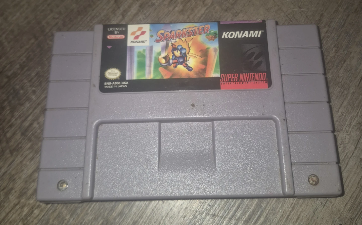 Sparkster Super Nintendo Game Cartridge
