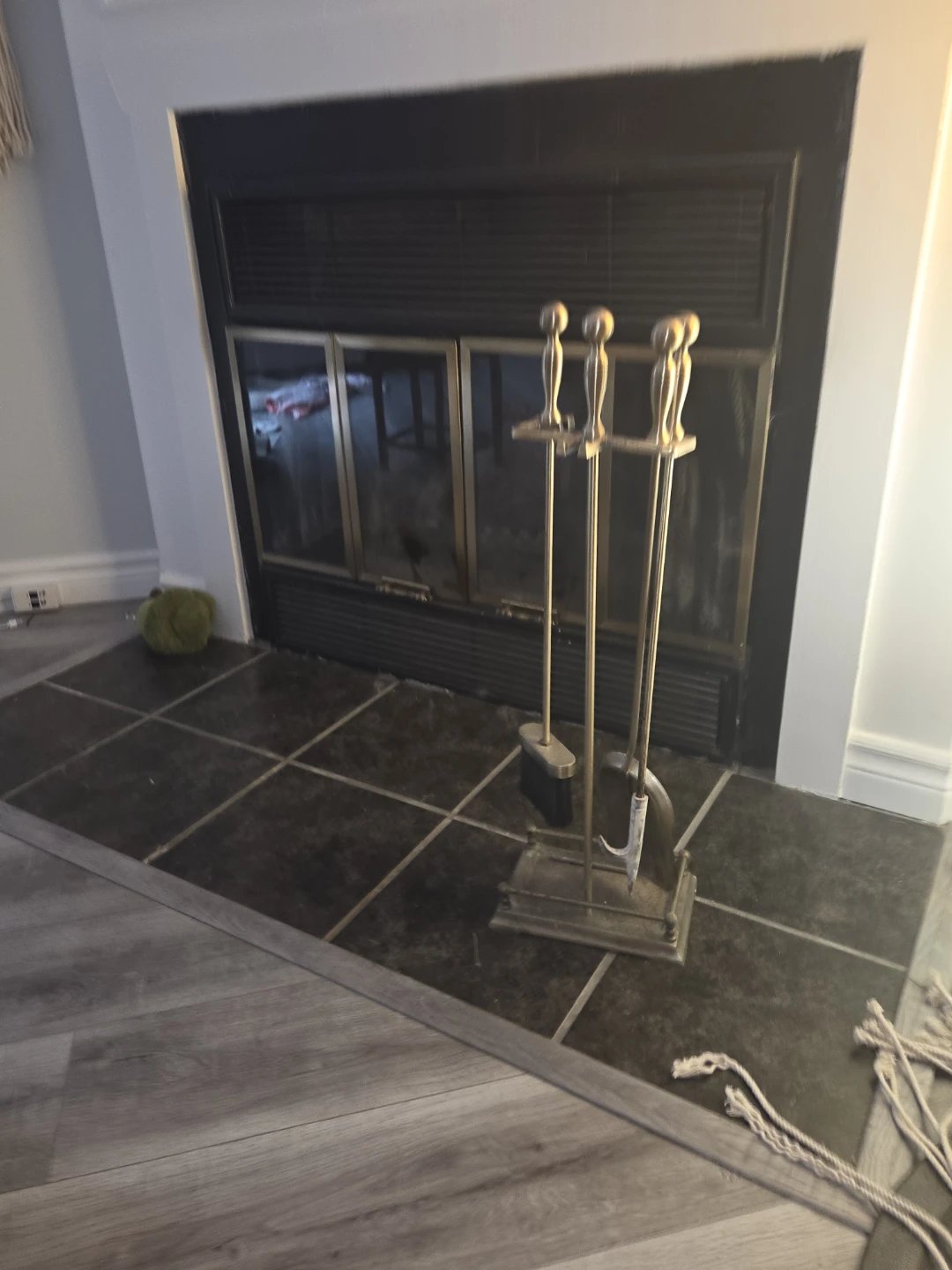 Brass Fireplace Tool Set - photo 2