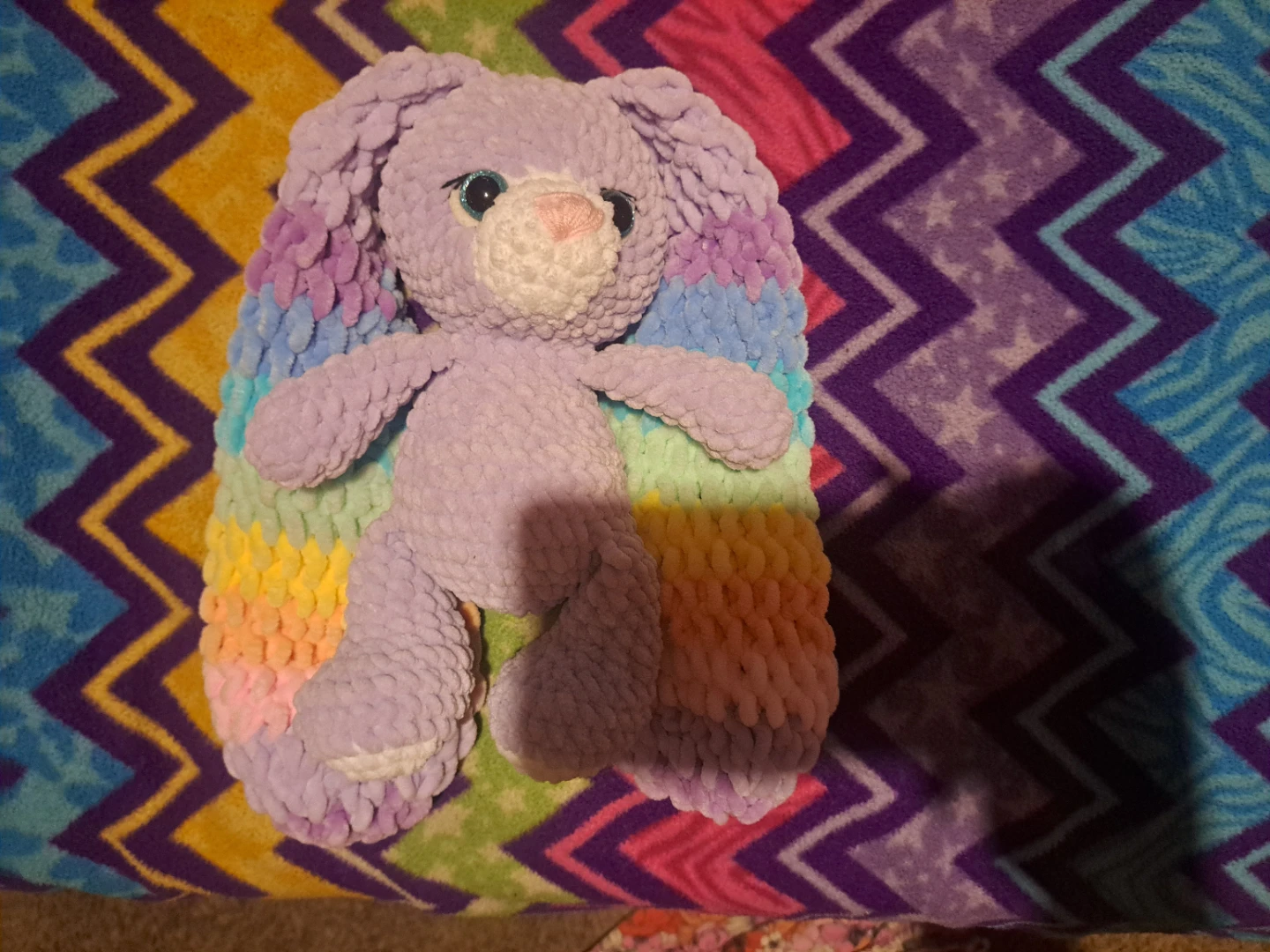 Crocheted Lavender Bunny Plush - photo 2