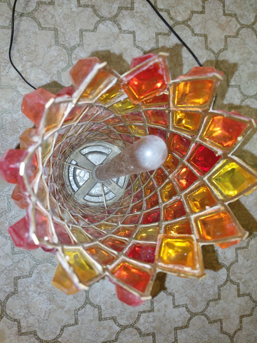 Unique Vintage Mosaic Lamp - photo 3