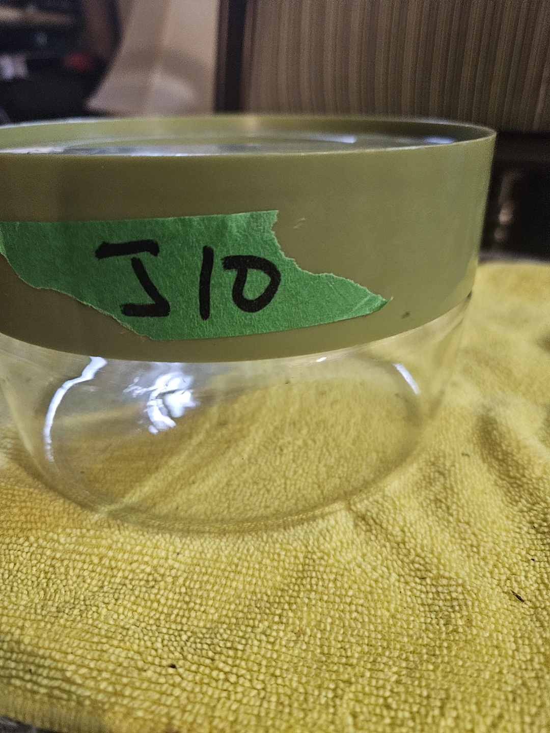 Glass and Green Plastic Container with Lid - photo 4