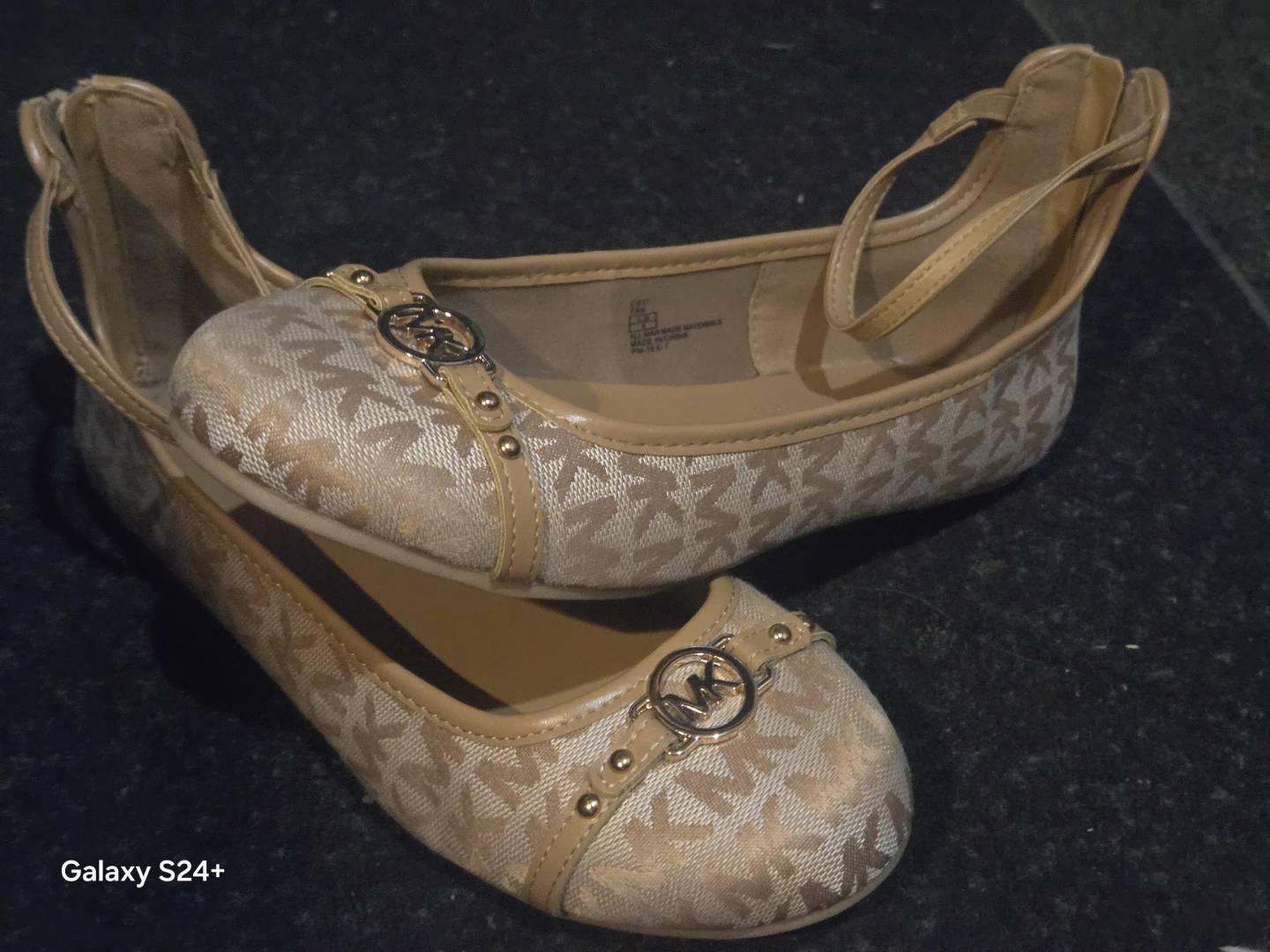 Michael Kors Ballet Flats - Tan MK Monogram - Size 5