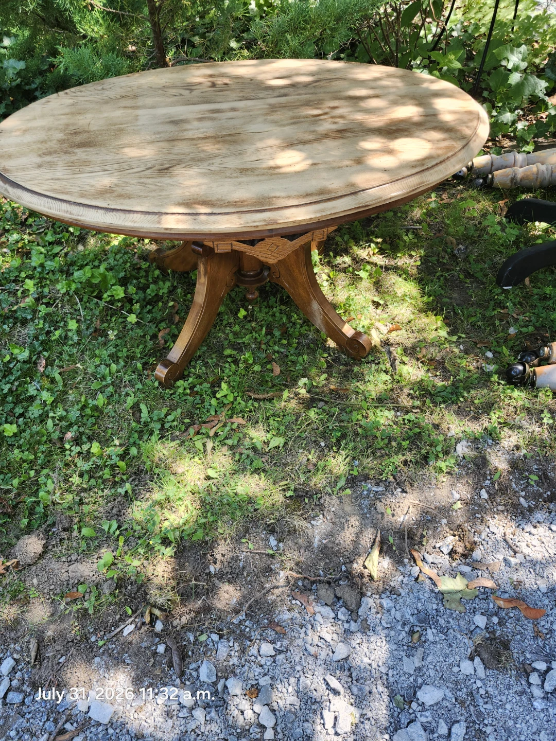 Oak Antique Wooden Oval CoffeeTable