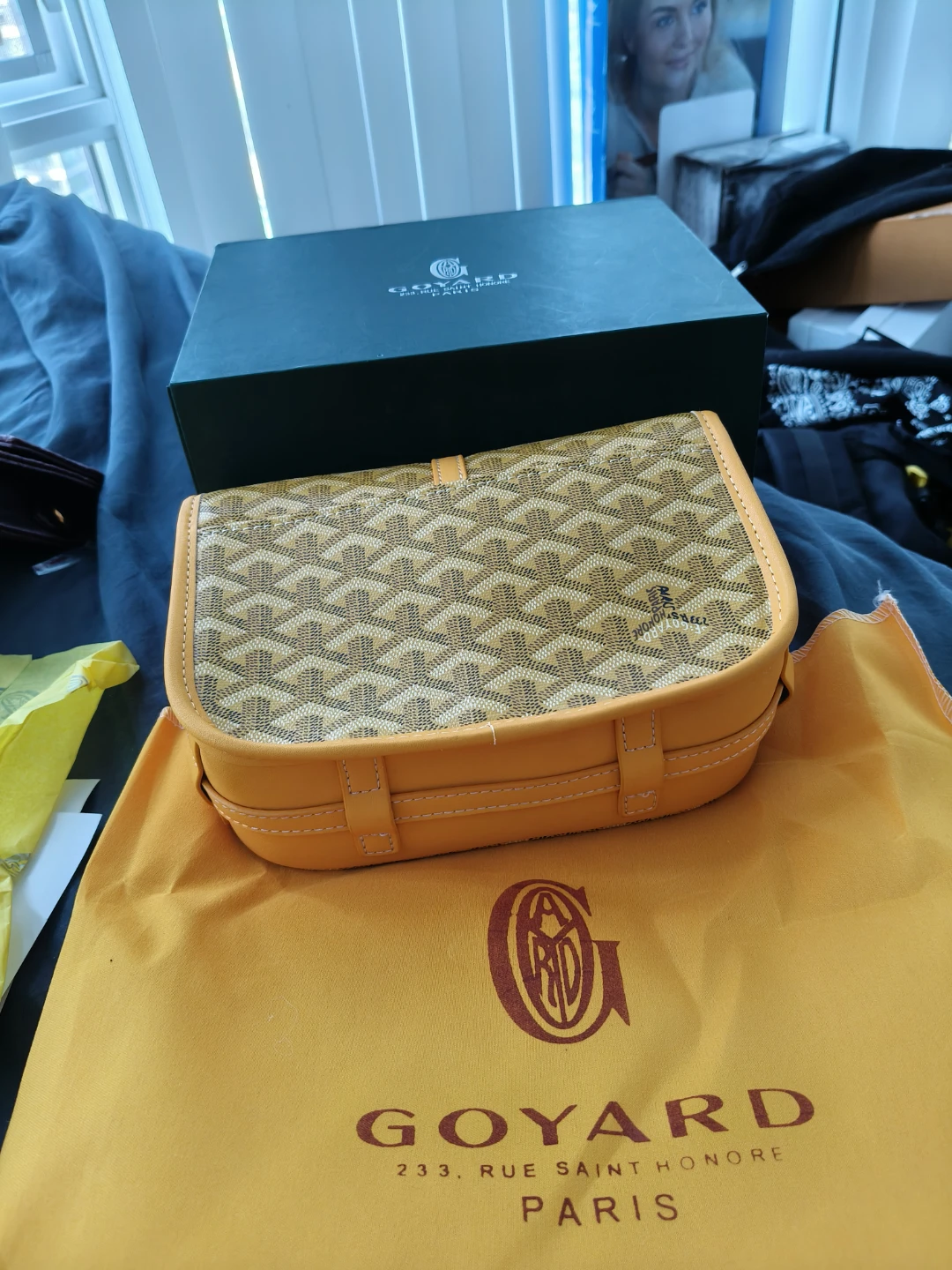 Goyard Yellow Chevron Clutch Bag - photo 5
