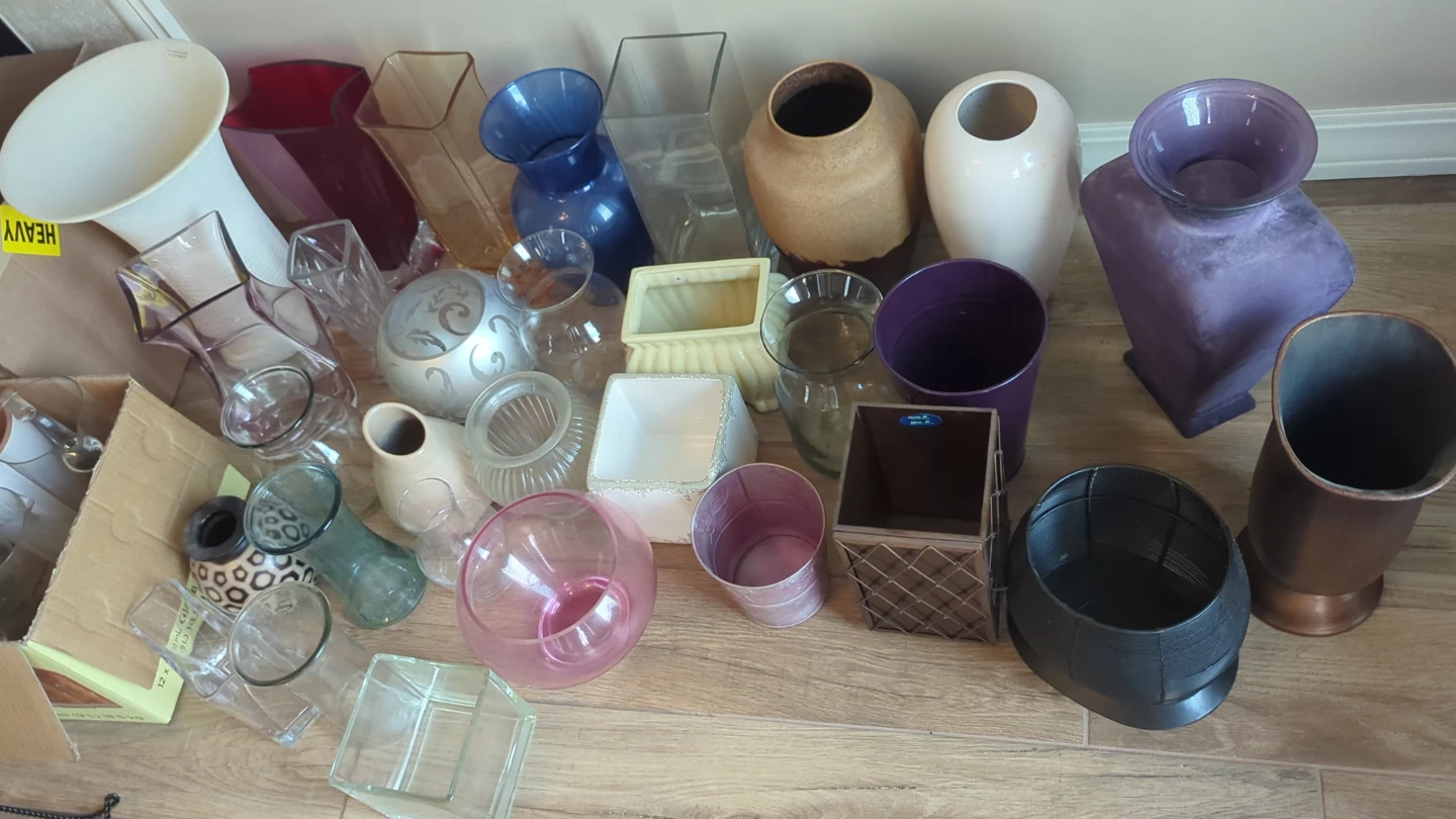 Assorted Vases and Decorative Pots 31 different ones