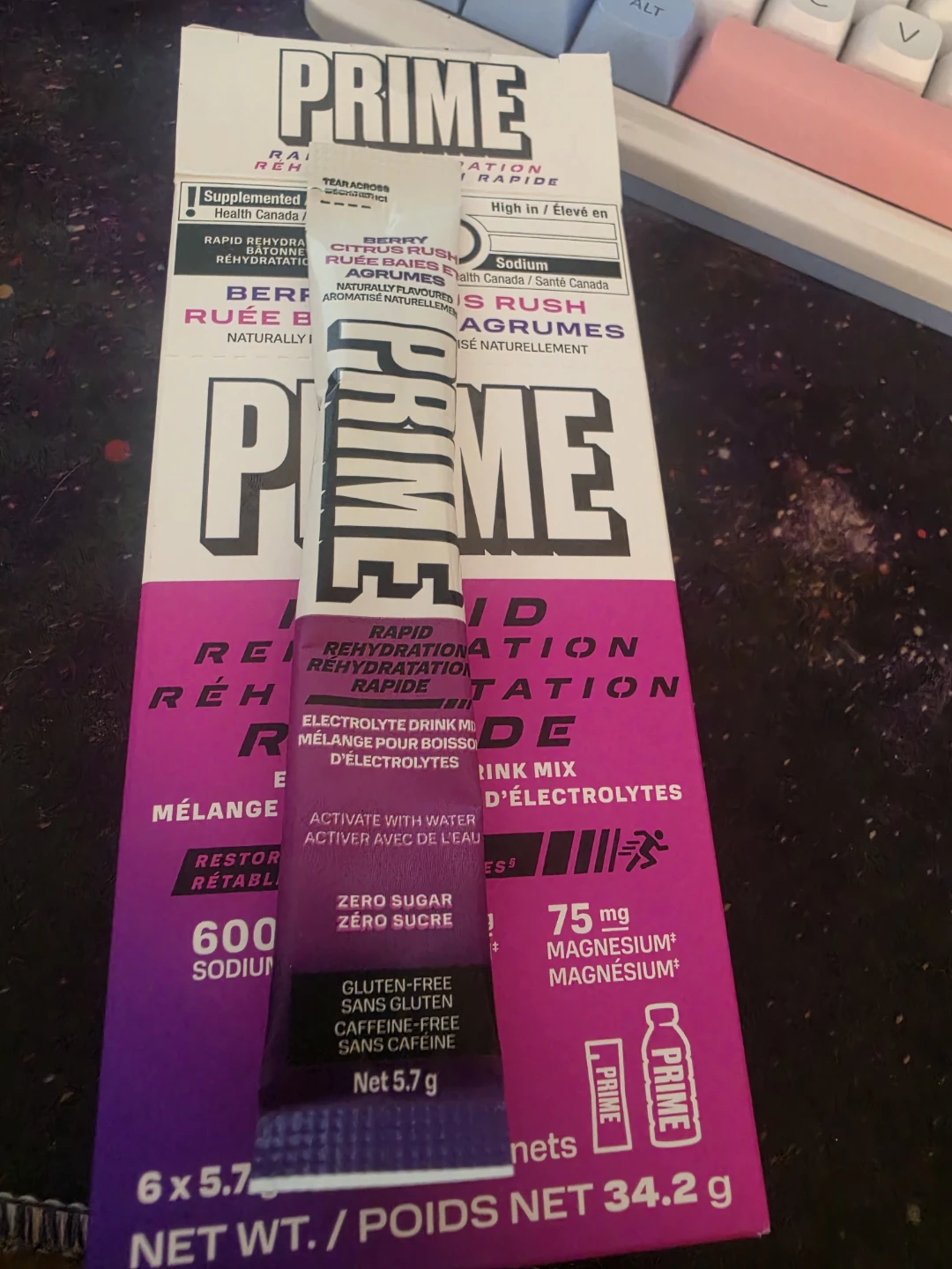 PRIME Berry Citrus Rush Hydration Drink Mix Sticks (6pk) 5 left - photo 2