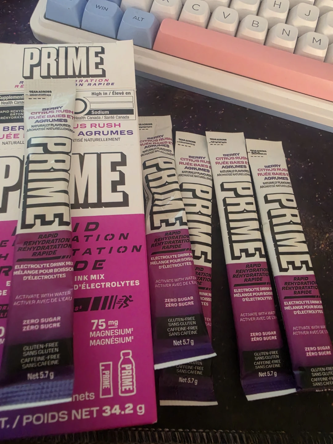 PRIME Berry Citrus Rush Hydration Drink Mix Sticks (6pk) 5 left - photo 3
