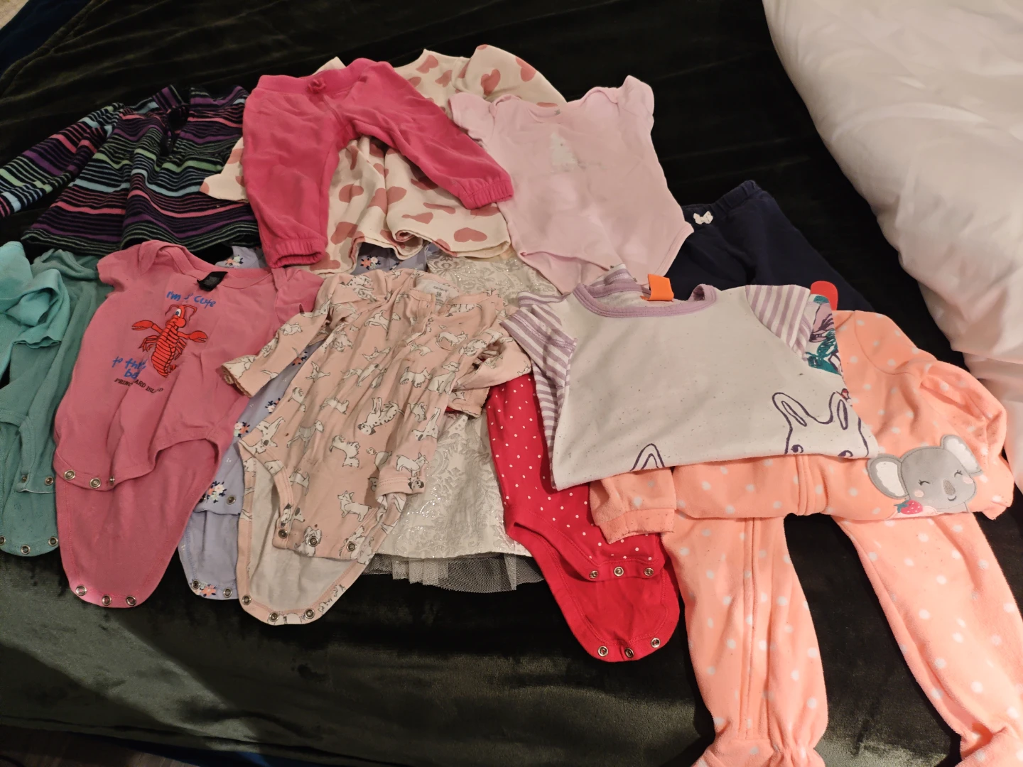 Baby Girl Clothes Bundle (Onesies, Pajamas, Tops) - photo 2