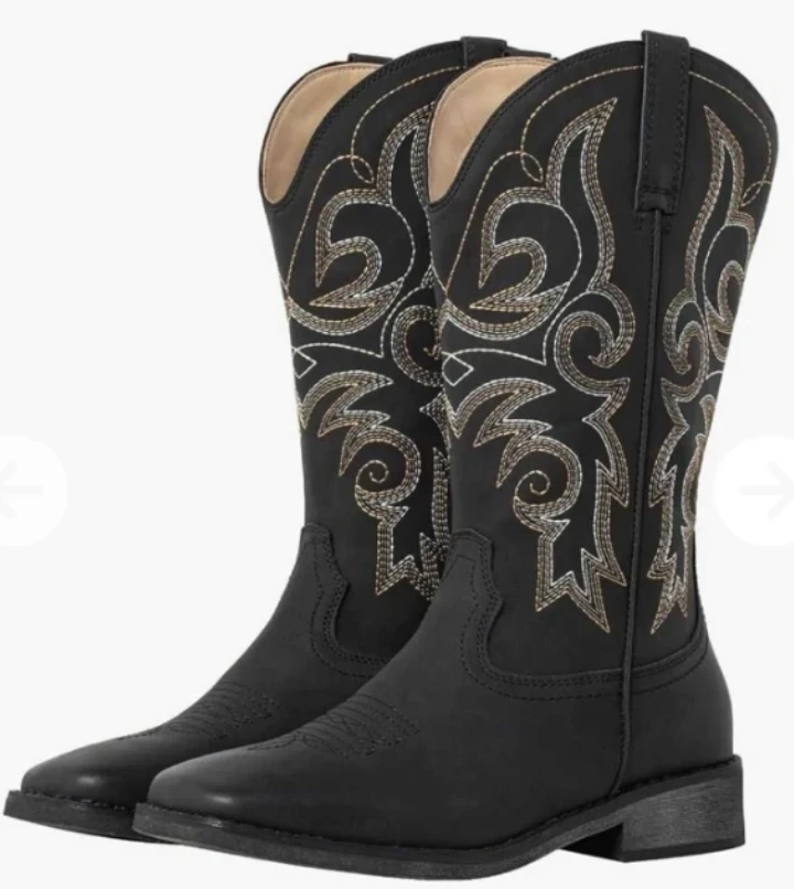 Black Cowboy Boots size 8