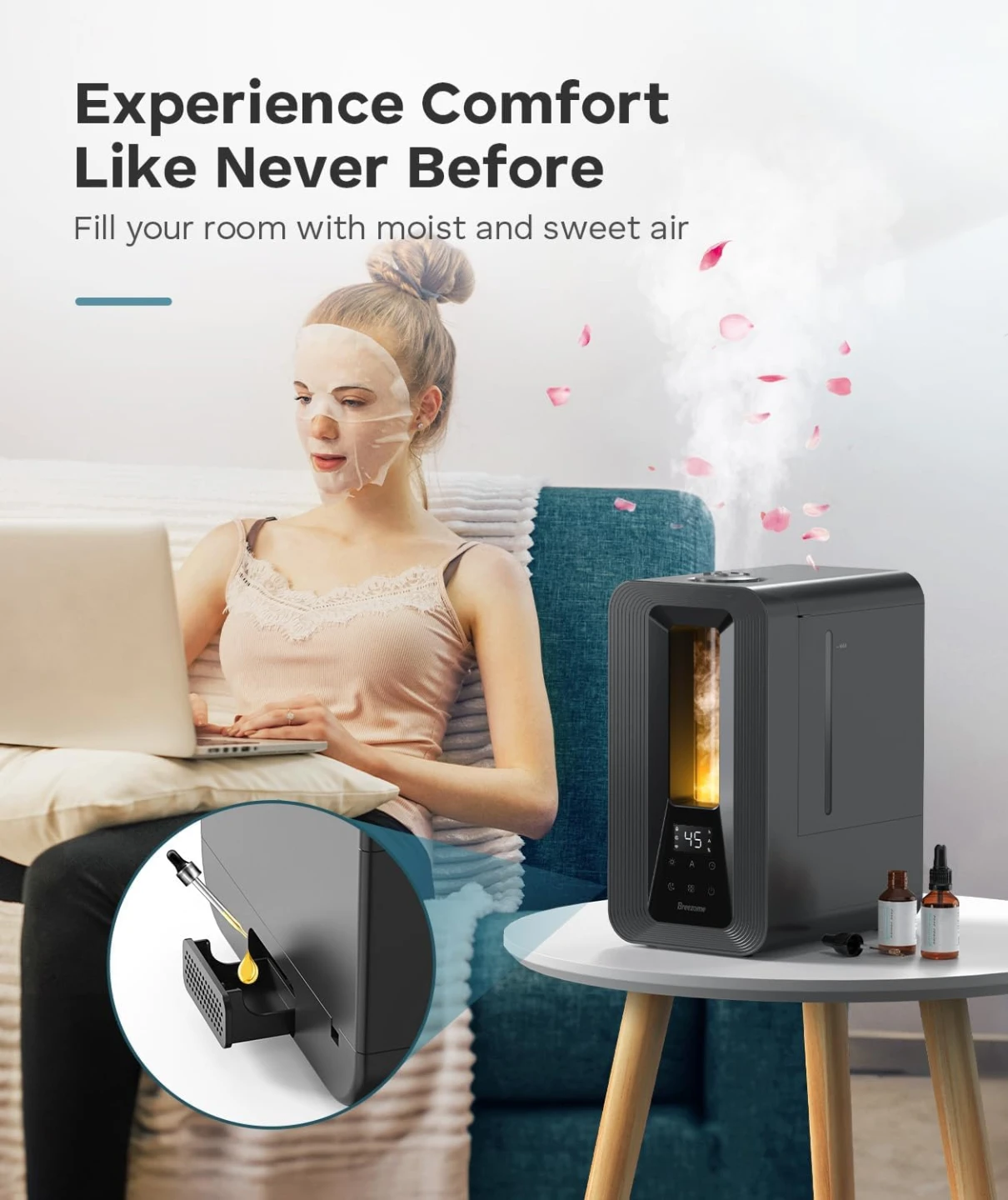 BREEZOME 6L Cool Mist Humidifier – Bedroom/Large Room - photo 5