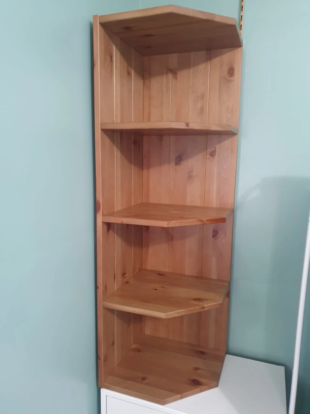 Wooden Corner Shelf Unit - photo 2