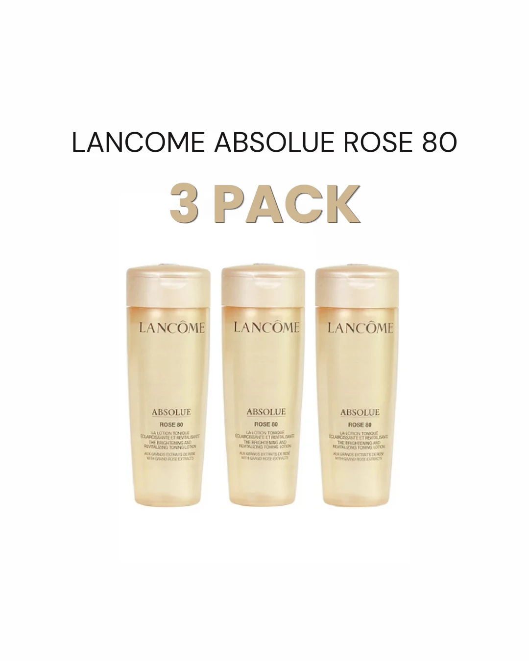 Lancome Absolue Rose 80 Toning Lotion - 50ml (3 Pack)