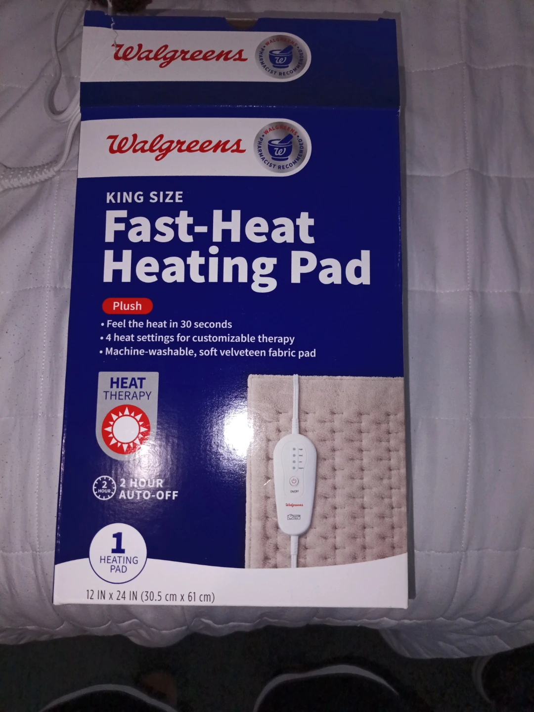 Walgreens Fast-Heat King Size Heating Pad