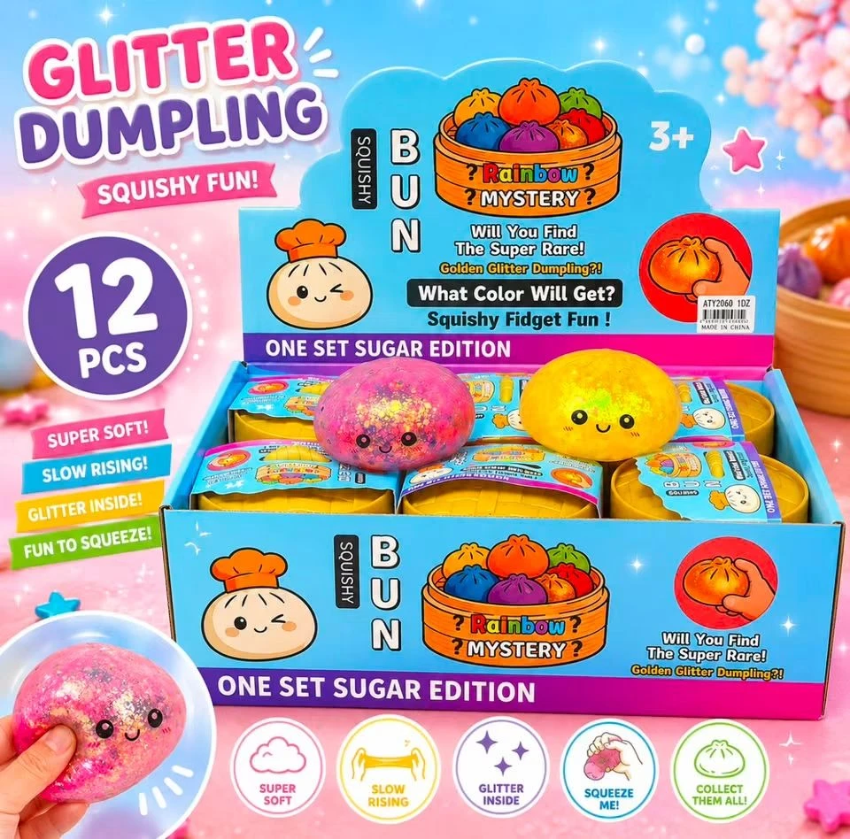 Glitter Dumpling Squishy Fidget Toys