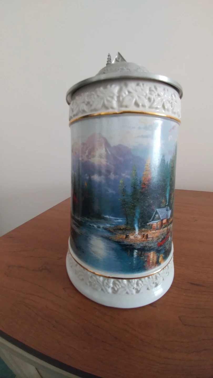 Thomas Kinkade "A Quiet Evening at Riverlodge" Stein - photo 2