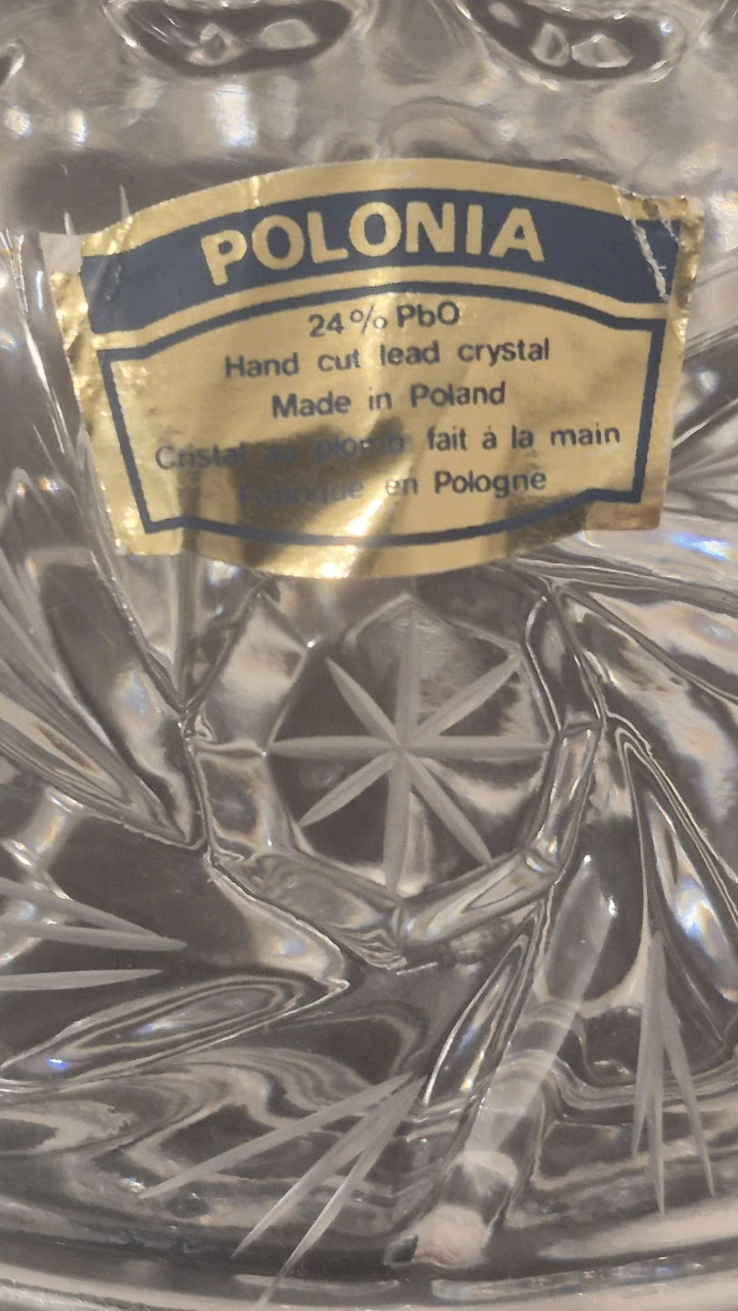 Polonia Hand Cut Lead Crystal Butter Dish - photo 4