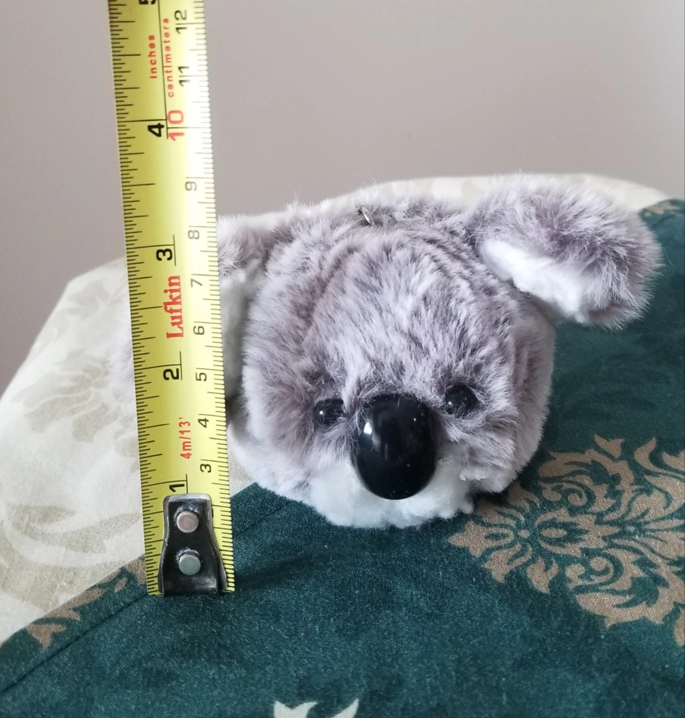Grey Faux Fur Koala Keychain Style Sanitizer Holder - photo 2