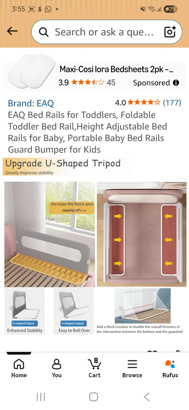 EAQ Toddler Bed Rail Guard - photo 2