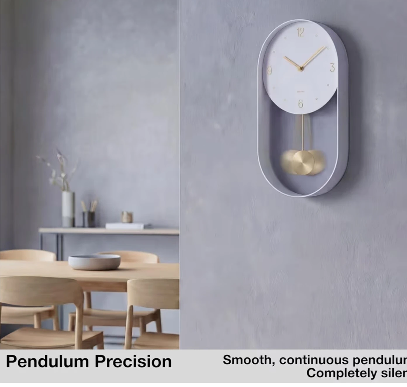 DORHRI Pendulum Wall Clock - White - photo 3