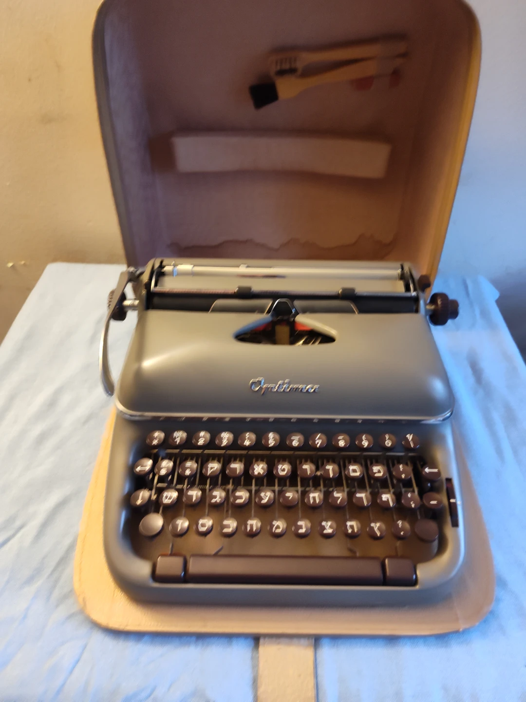 Optima Portable Typewriter with Case