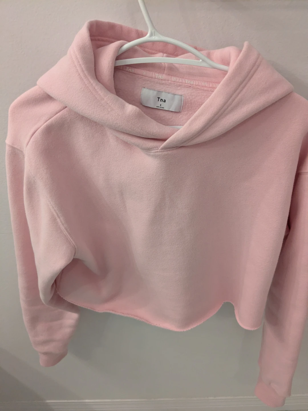 TNA Pink Cropped Hoodie