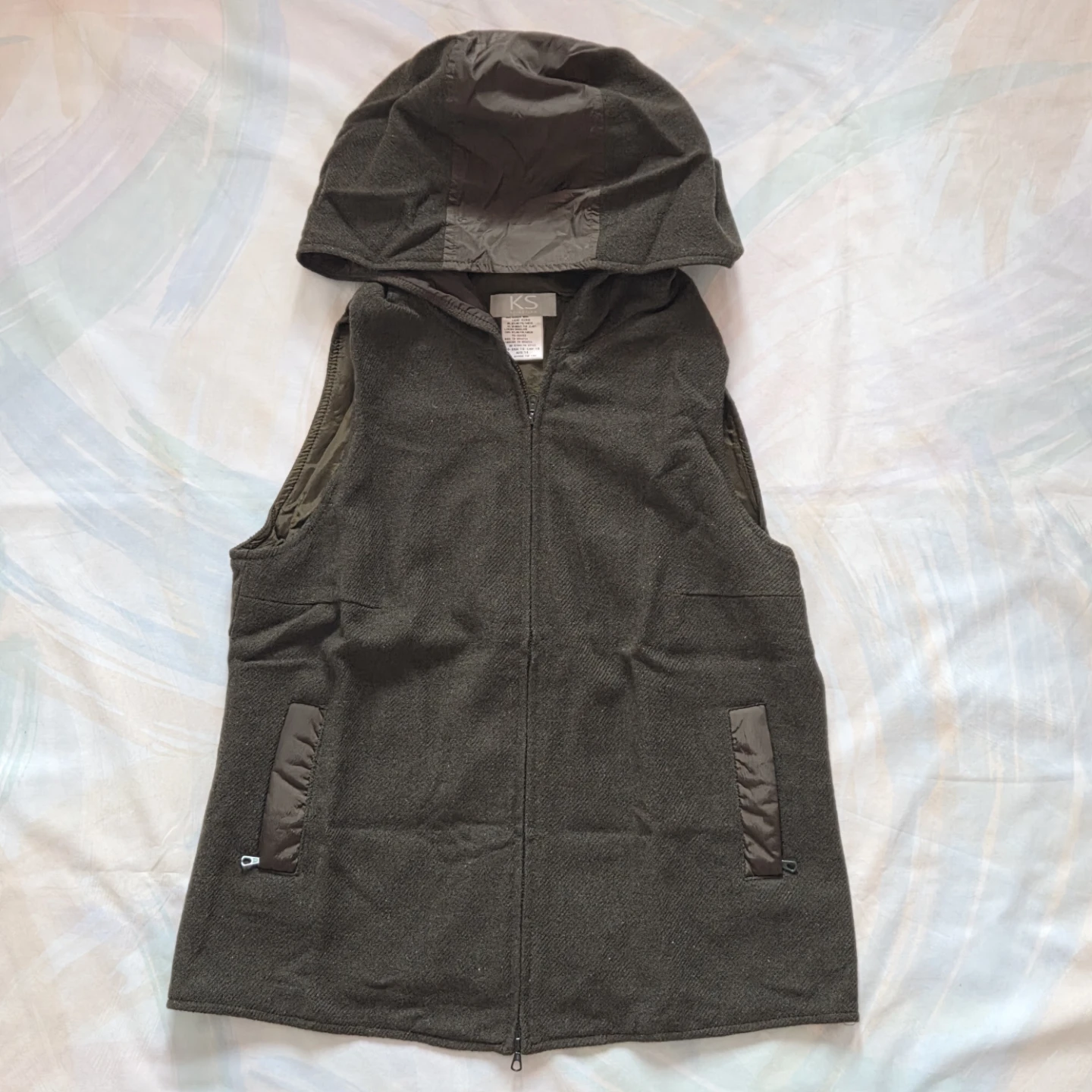 Dark Green Hooded Vest
