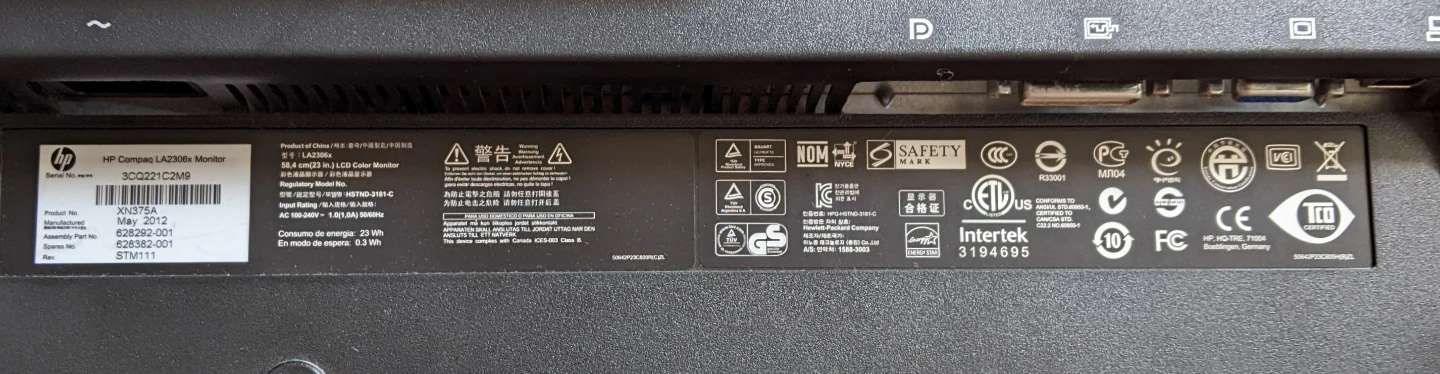 HP Compaq LA2306x Monitor - photo 2