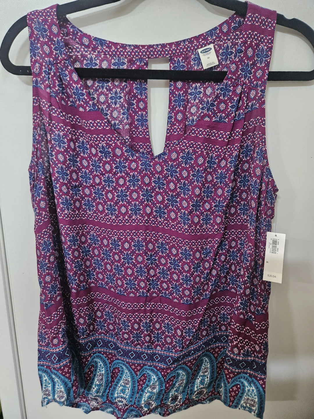 Old Navy Women's Sleeveless Print Top - Size M