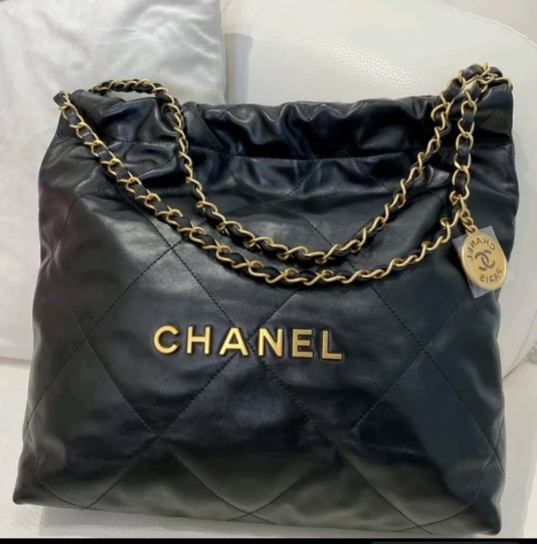 Chanel Black Quilted Leather Large Tote Bag
