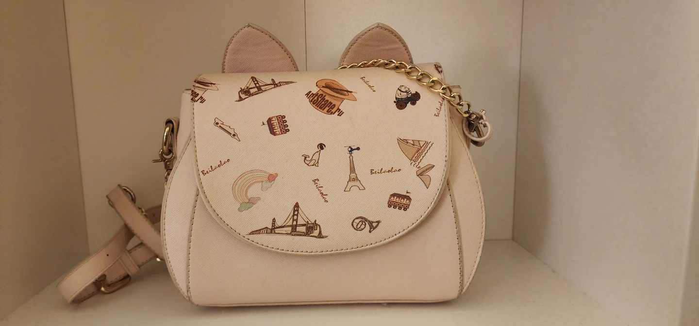 Beilaolao Pink Cat Ear Purse