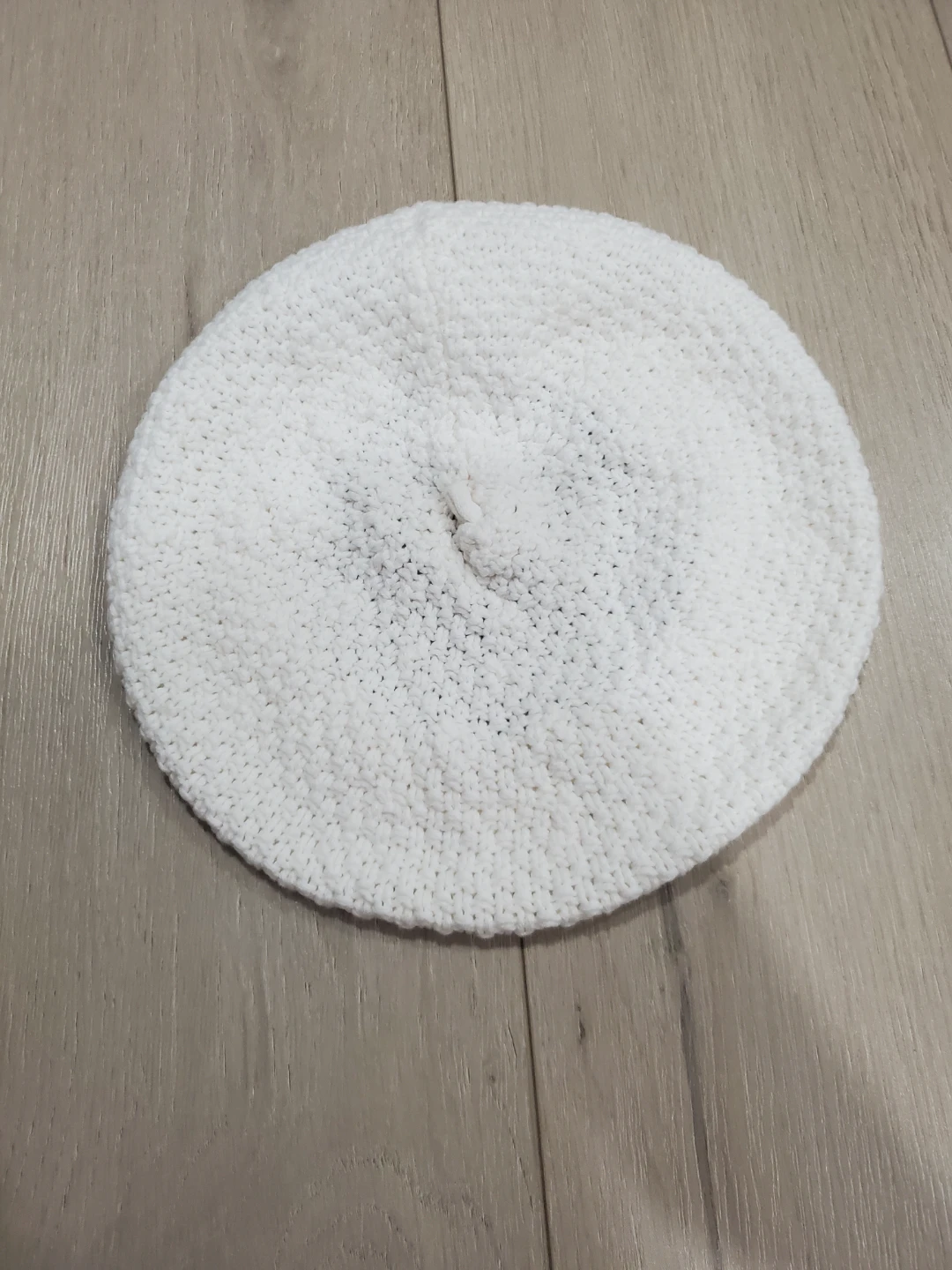 Girls White Knitted Beret Hat Size 4T - photo 2