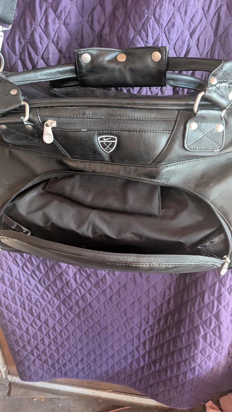 Nike Golf Shield  Black Leather Duffle Bag - photo 2