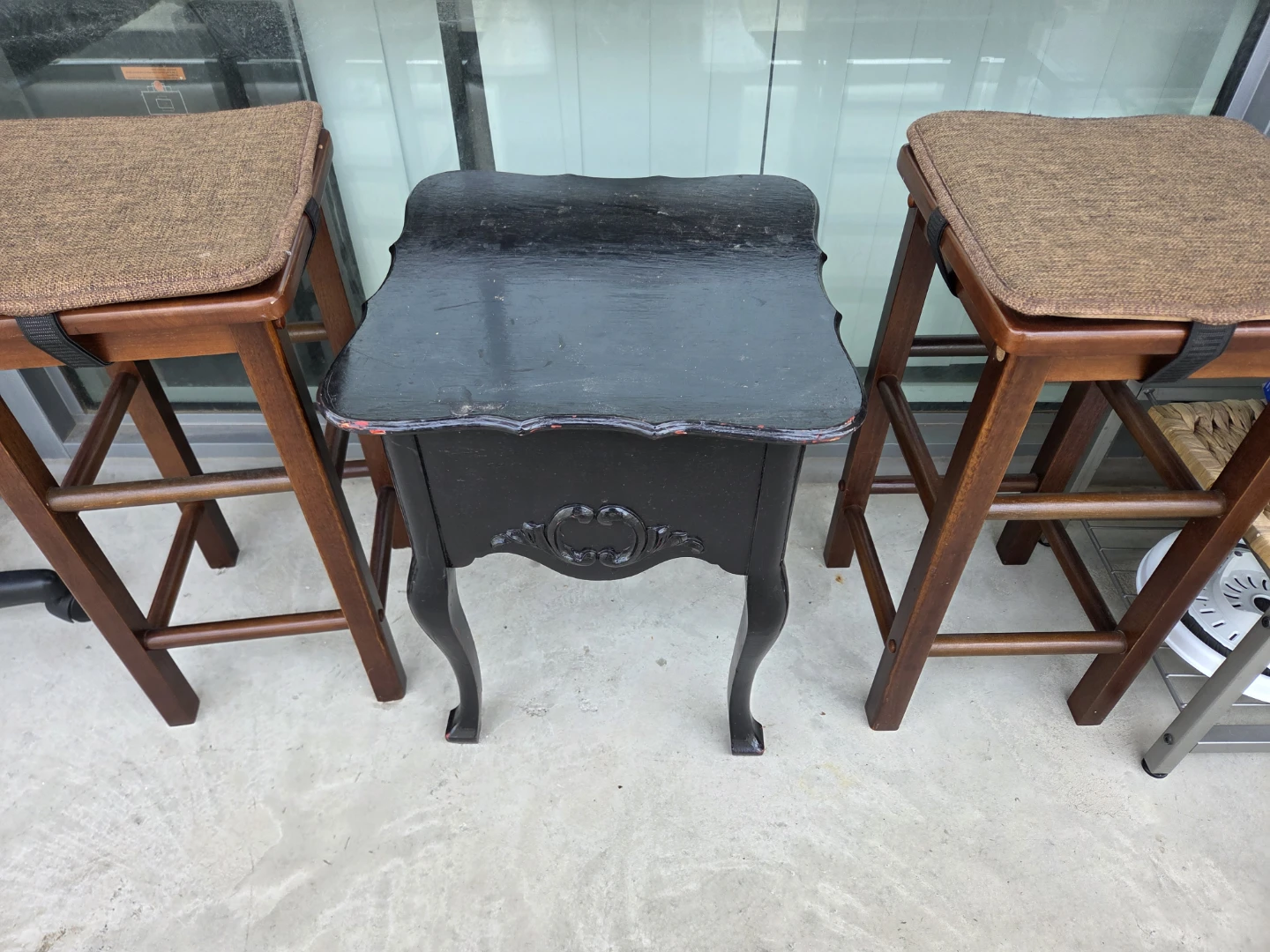 Vintage Black Side Table