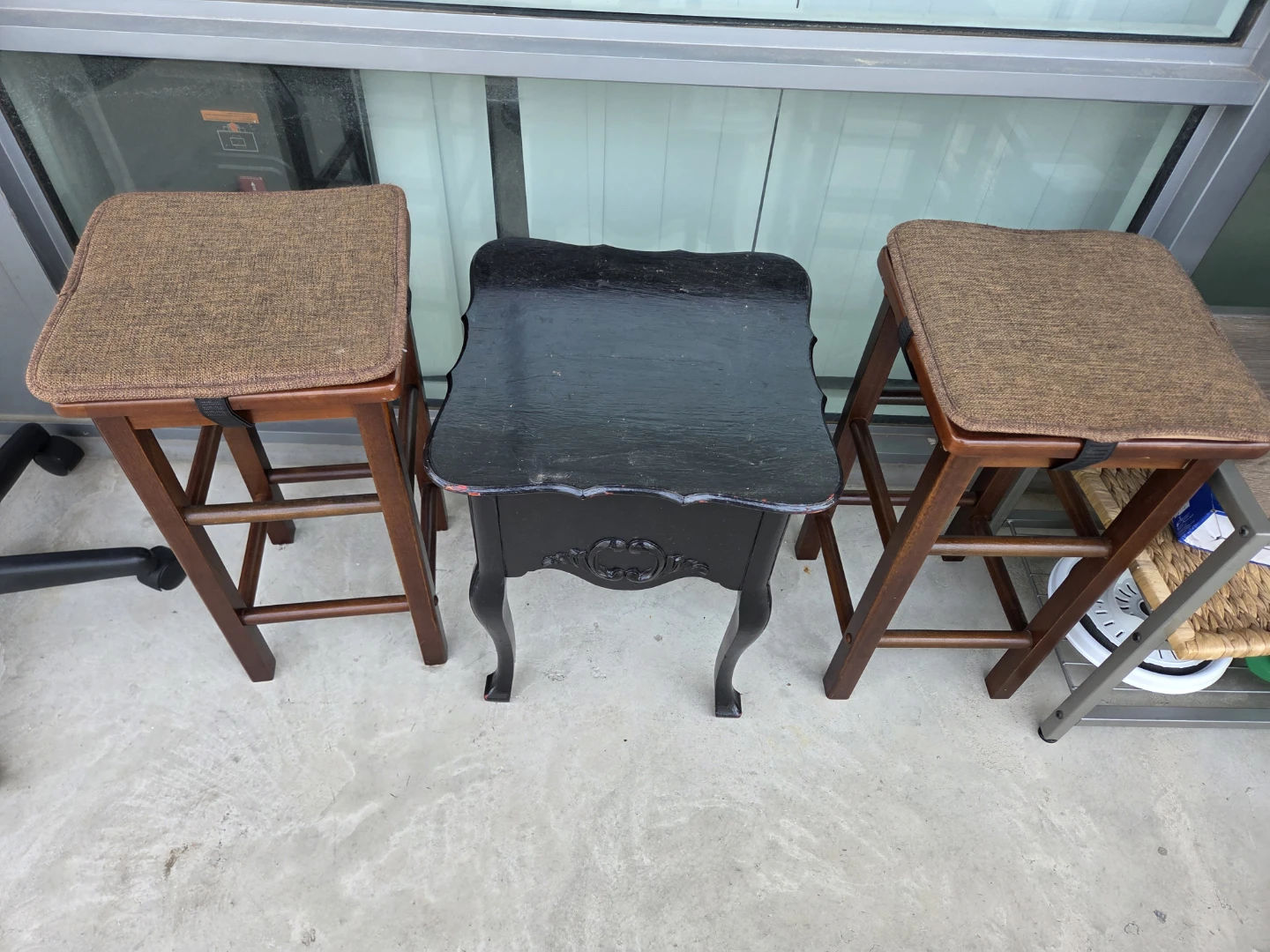 Vintage Black Side Table - photo 2