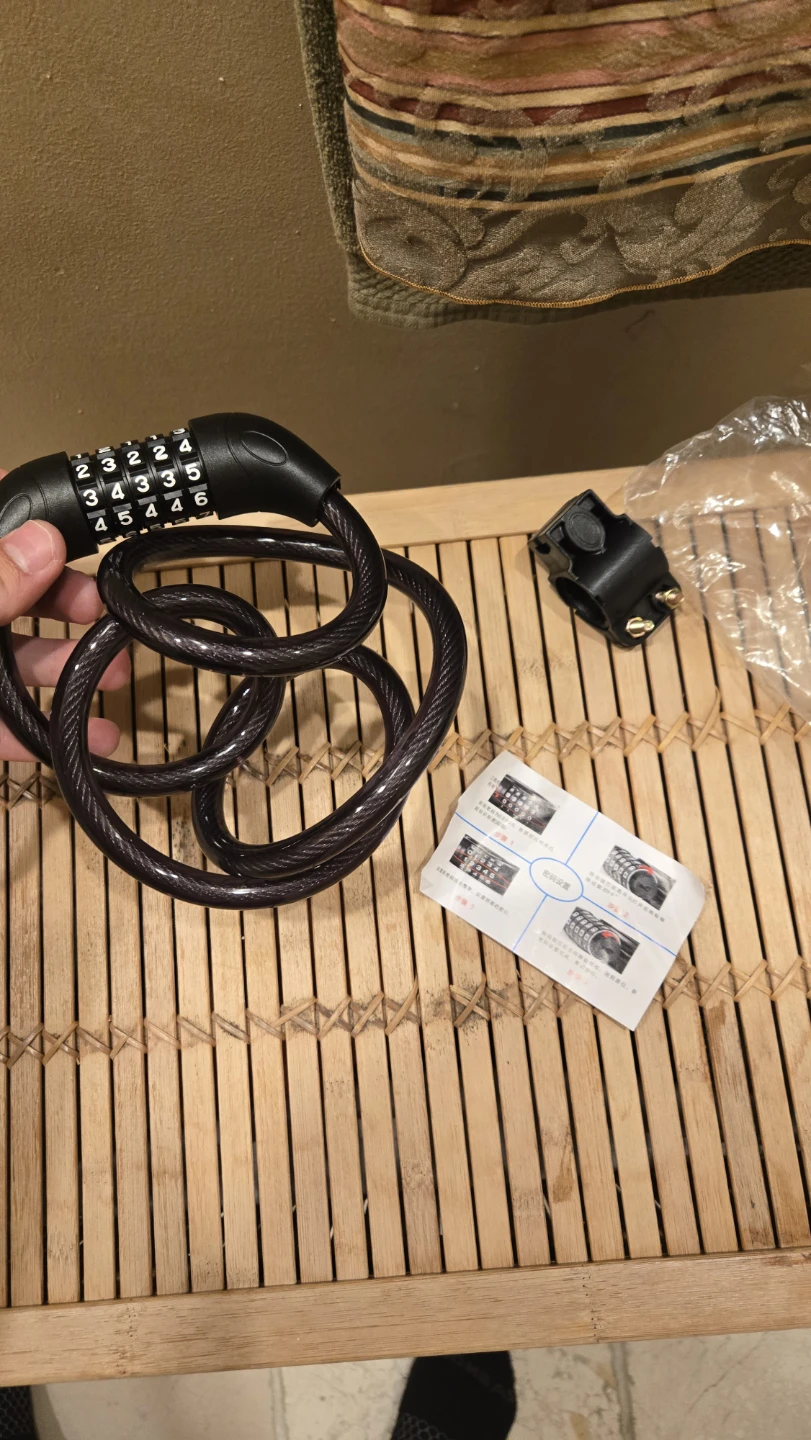 Black Combination Cable Lock - photo 2