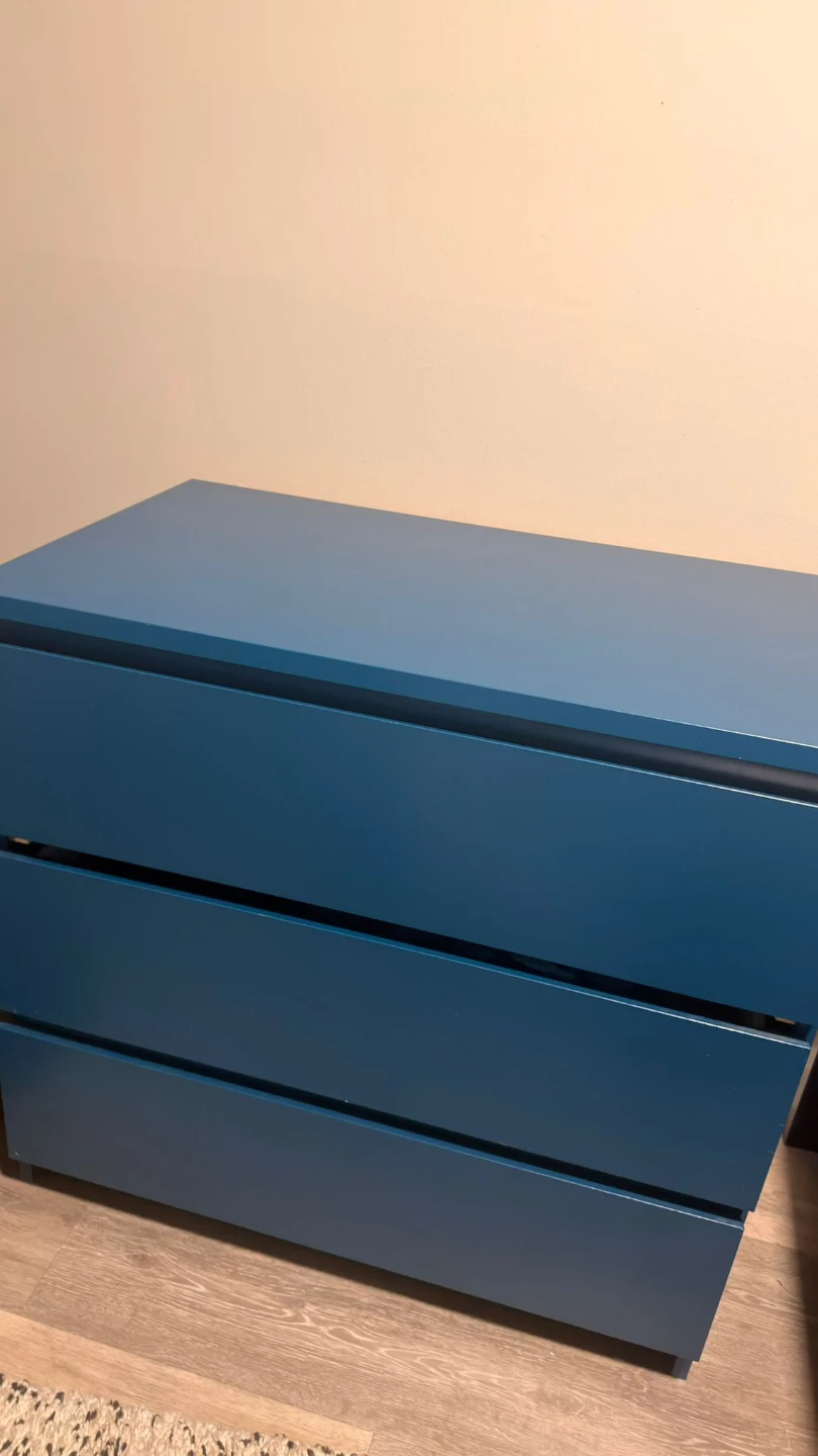 IKEA Blue 3-Drawer Dresser - photo 2