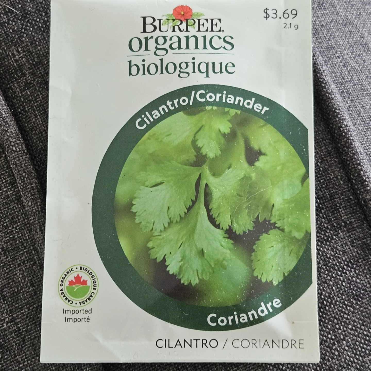 Burpee Organics Cilantro/Coriander Seeds